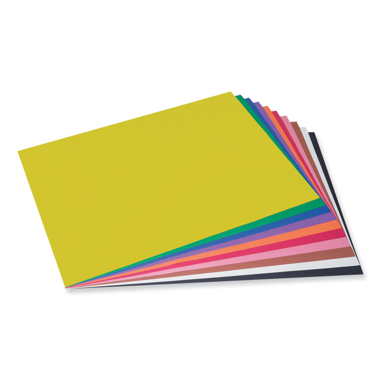 Prang SunWorks Construction Paper, 50 lb Text Weight, 18 x 24, Assorted, 50/Pack (PAC6517)