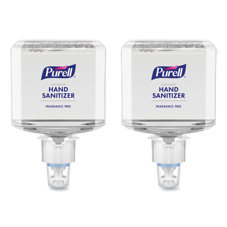 PURELL Advanced Hand Sanitizer Gentle and Free Foam, 1,200 mL Refill, Fragrance-Free, For ES4 Dispensers, 2/Carton (GOJ505102)