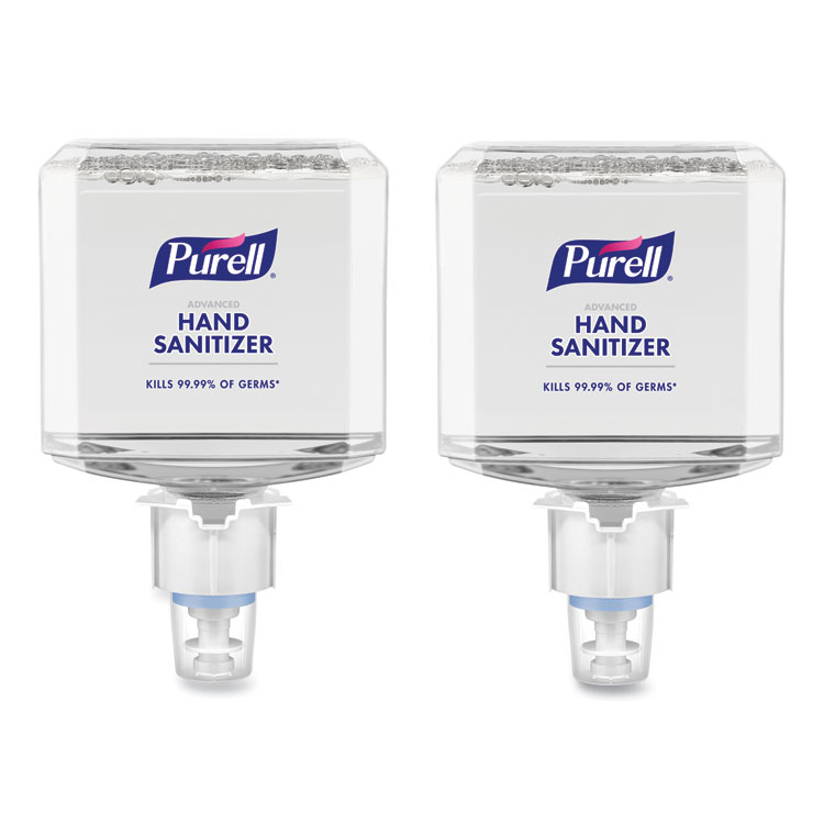 PURELL Advanced Hand Sanitizer Foam, For ES4 Dispensers, 1,200 mL Refill, Refreshing Scent, 2/Carton (GOJ505302)