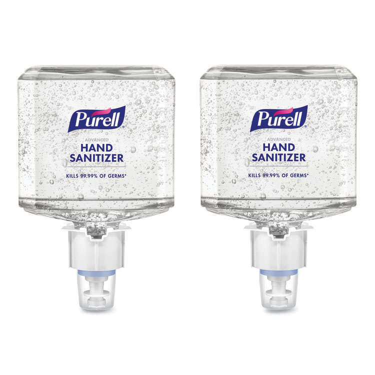 PURELL Advanced Hand Sanitizer Gel Refill, 1,200 mL, Clean Scent, For ES4 Dispensers, 2/Carton (GOJ506302)