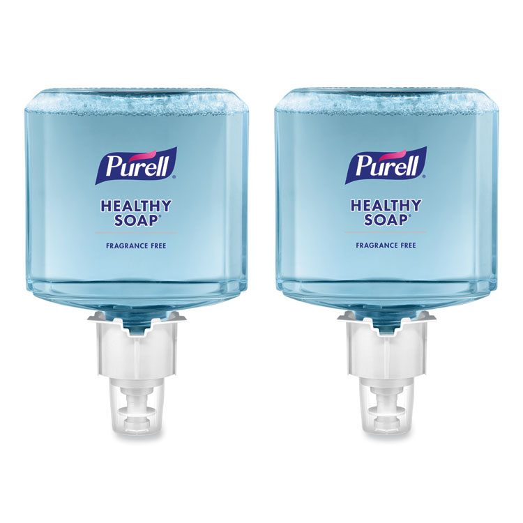 PURELL HEALTHY SOAP Gentle and Free Foam Refill, For ES6 Dispensers, Fragrance-Free, 1,200 mL, 2/Carton (GOJ647202)