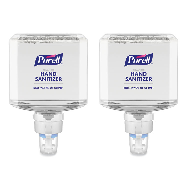 PURELL Advanced Hand Sanitizer Foam, For ES8 Dispensers, 1,200 mL, Clean Scent, 2/Carton (GOJ775302)