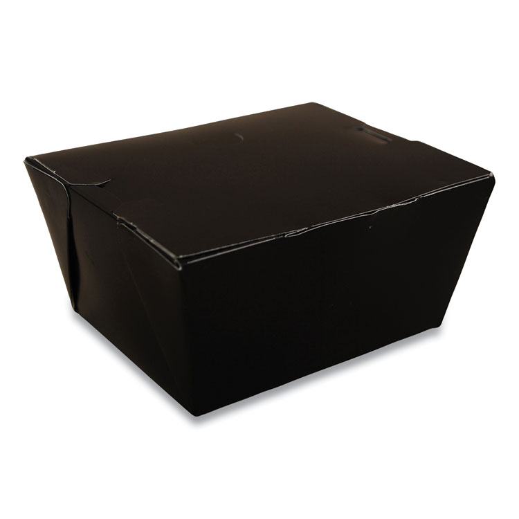 SCT ChampPak Carryout Boxes, 4.37 x 3.5 x 2.5, Black, Paper, 450/Carton (SCH0751)