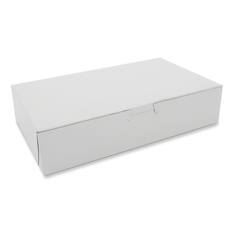 SCT White One-Piece Non-Window Bakery Boxes, 10 x 6 x 2.25, White, Paper, 250/Carton (SCH0967)