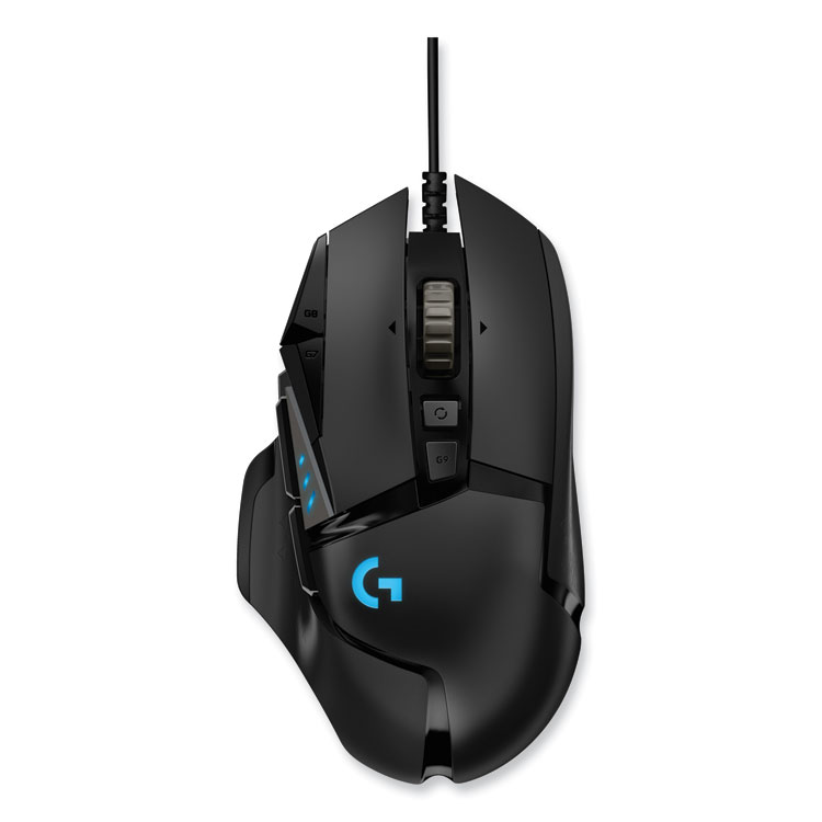 Logitech G502 LIGHTSPEED Wireless Gaming Mouse, 2.4 GHz Frequency/33 ft Wireless Range, Right Hand Use, Black (LOG910005565)