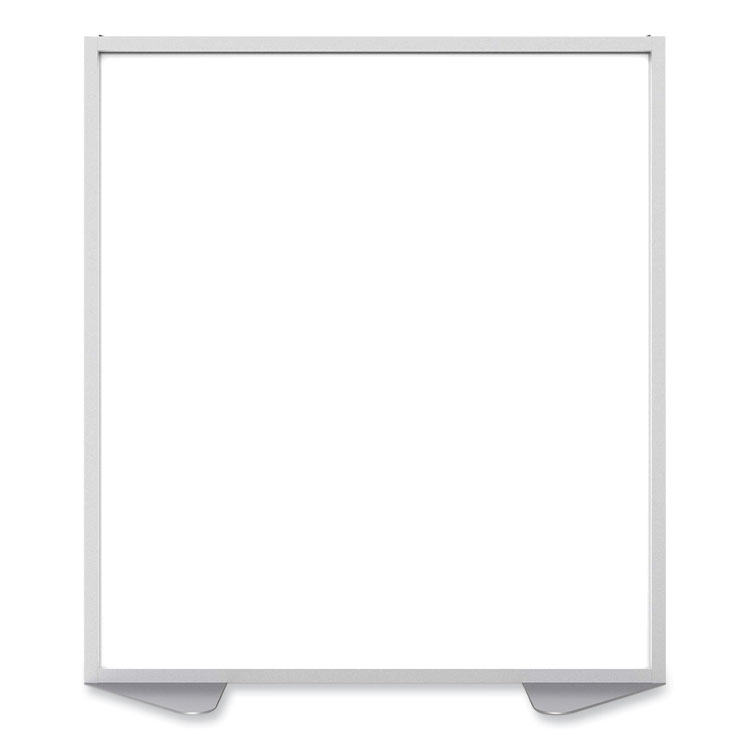 Ghent Floor Partition with Aluminum Frame, 48.06 x 2.04 x 53.86, White (GHEMP544820)