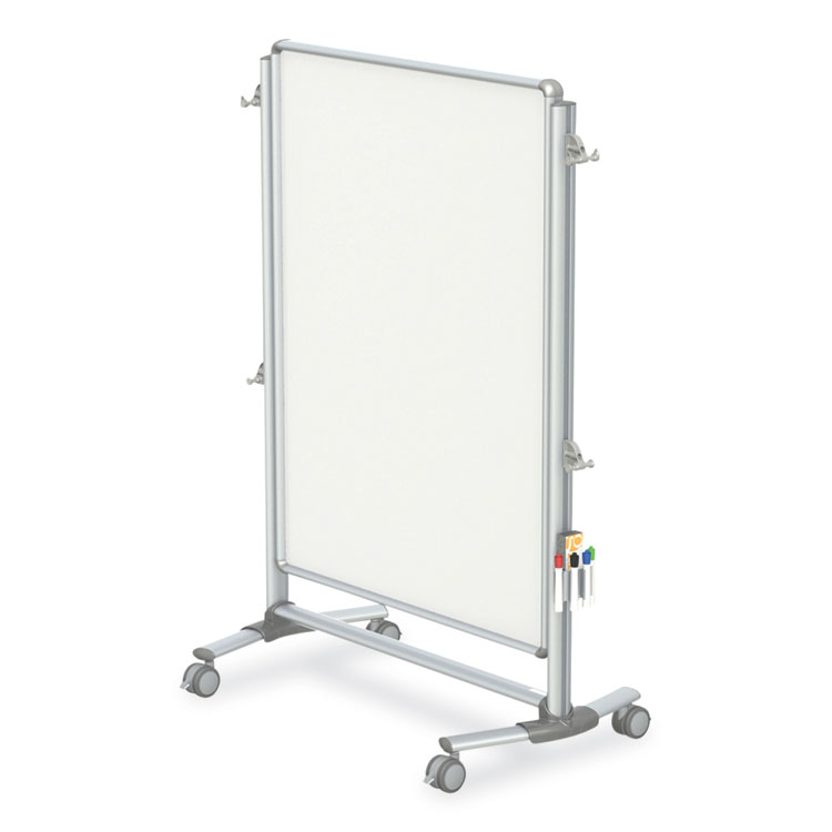 Ghent Nexus Partition Whiteboard, 48" x 60", White Surface, Satin Aluminum Frame (GHENEX224MMP)