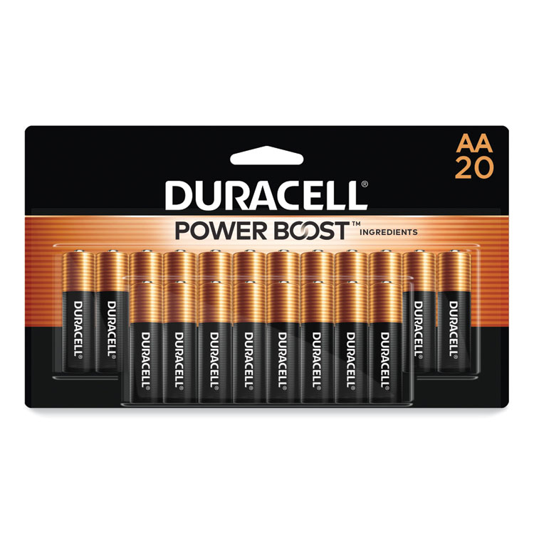 Duracell Power Boost CopperTop Alkaline AA Batteries, 20/Pack (DURMN1500B20Z)