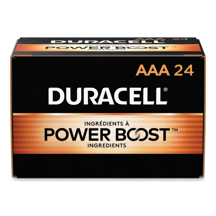 Duracell Power Boost CopperTop Alkaline AAA Batteries, 24/Box (DURMN2400B24000)