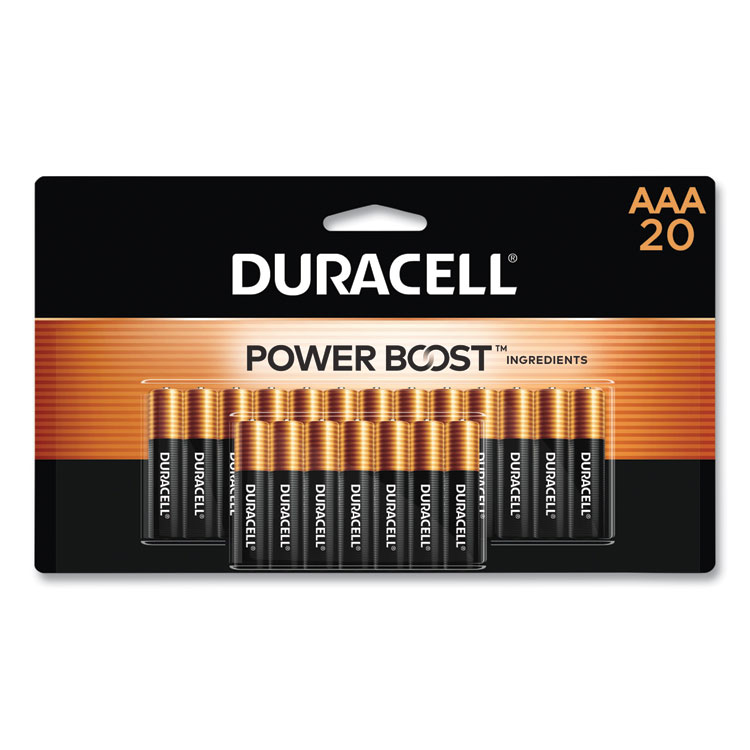 Duracell Power Boost CopperTop Alkaline AAA Batteries, 20/Pack (DURMN2400B20Z)