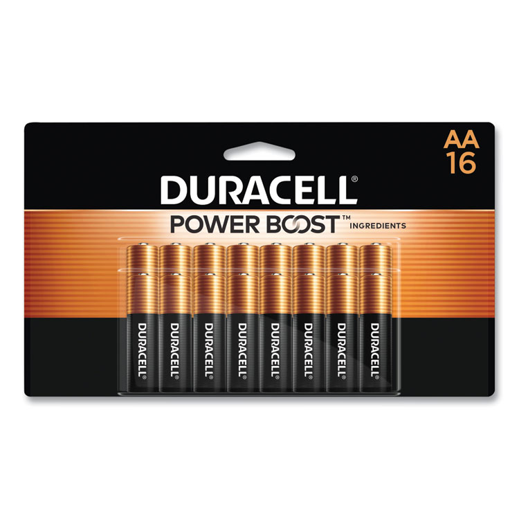 Duracell Power Boost CopperTop Alkaline AA Batteries, 16/Pack (DURMN1500B16Z)