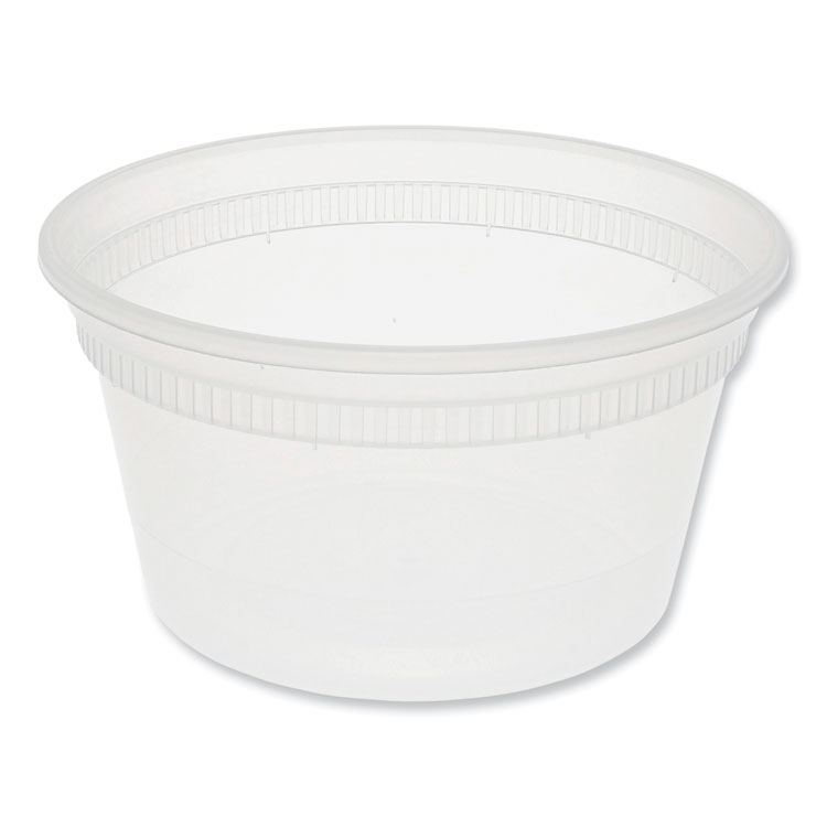 Pactiv Evergreen Newspring DELItainer Microwavable Container, 12 oz, 4.55 x 4.55 x 2.45, Clear, Plastic, 480/Carton (PCTL5012Y)