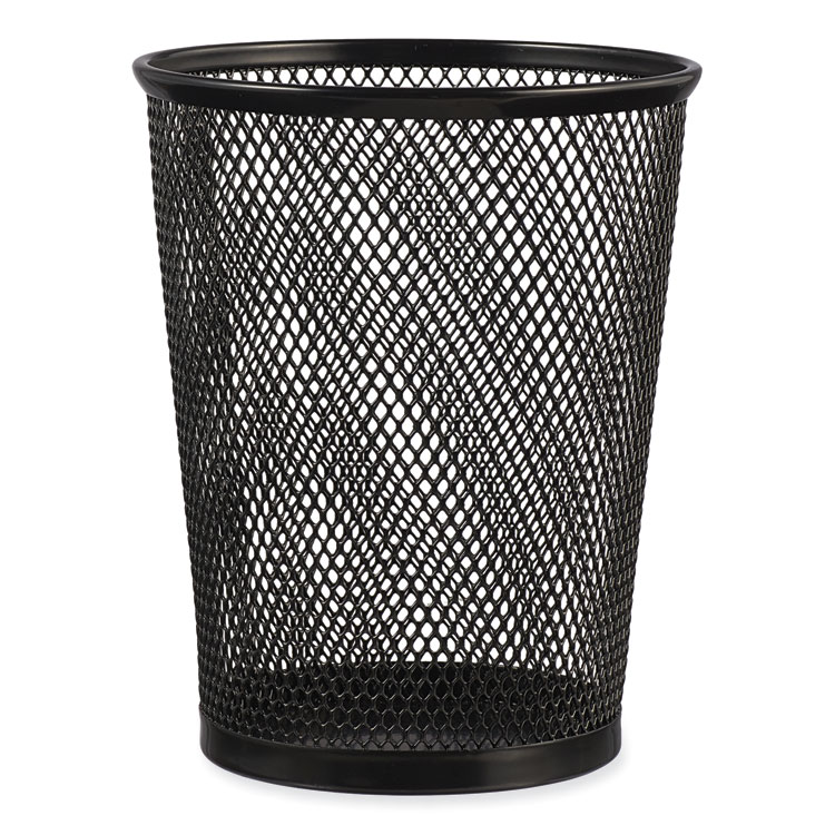 Universal Jumbo Steel Mesh Pencil Cup, 4.38" Diameter x 5.38"h, Black (UNV20013)