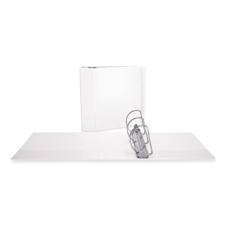 Universal Slant D-Ring View Binder, 3 Rings, 4" Capacity, 11 x 8.5, White (UNV20994)