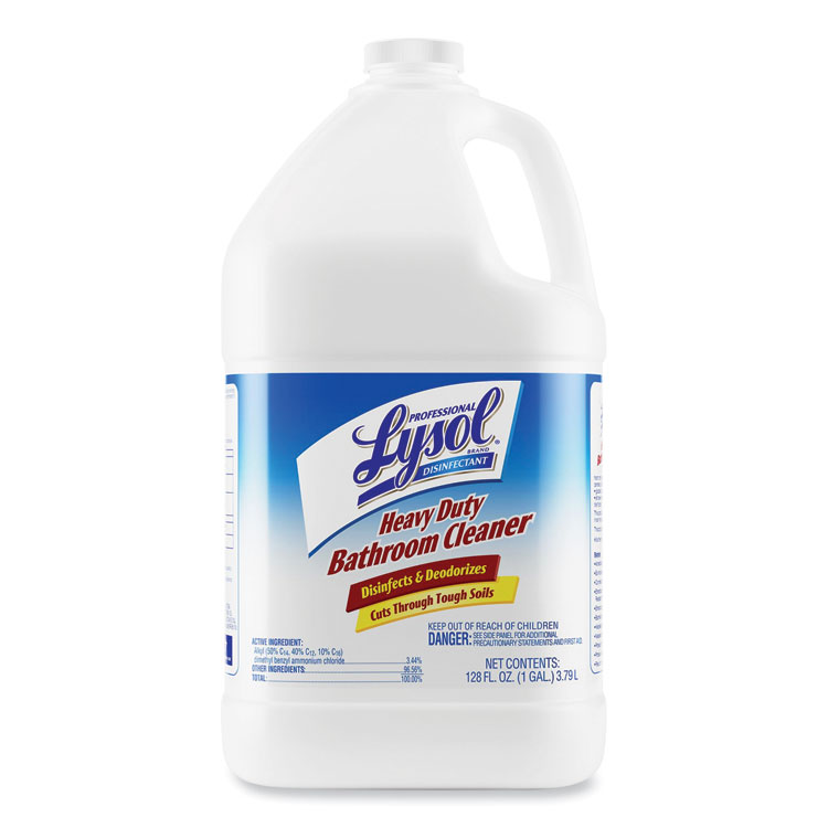Professional LYSOL Brand Disinfectant Heavy-Duty Bathroom Cleaner Concentrate, Fresh Lime, 1 gal Bottle (RAC94201EA)