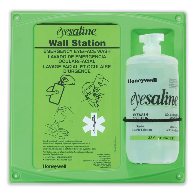 Honeywell Fendall Single Eye Wash Station, 32 oz, 8/Carton (FND320004610000)