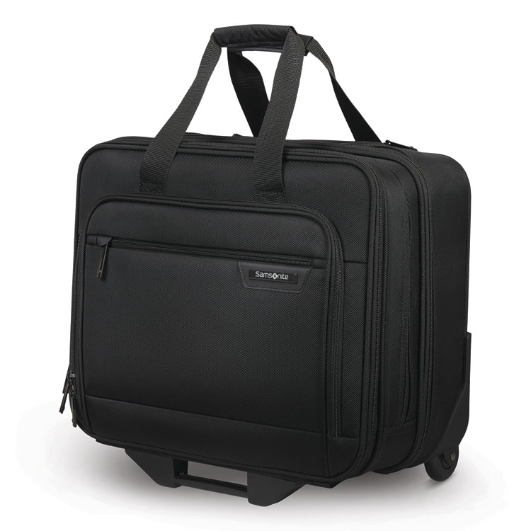 Samsonite Rolling Business Case, Fits Devices Up to 15.6", Polyester, 16.54 x 8 x 9.06, Black (SML1412781041)