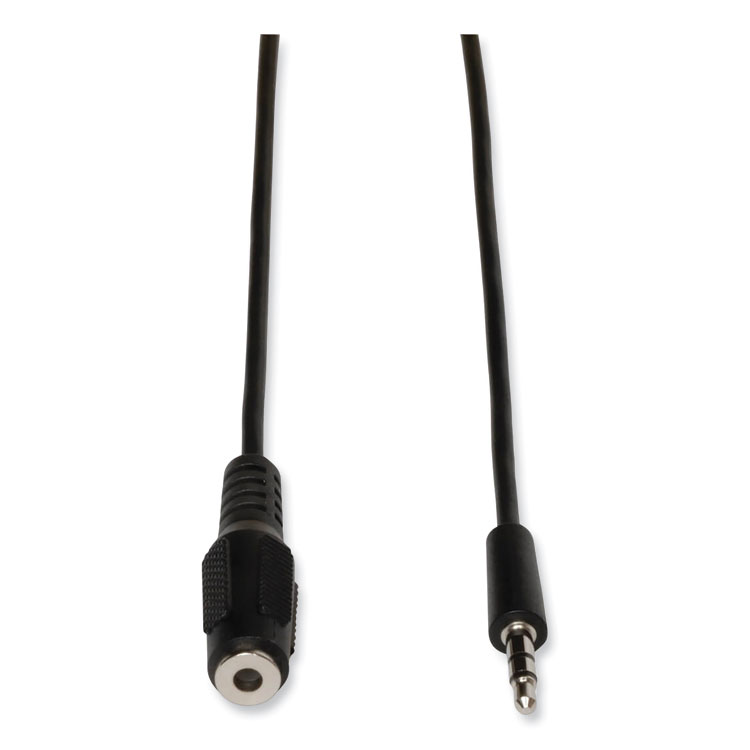Tripp Lite by Eaton 3.5mm Mini Stereo Audio Extension Cable for Speakers and Headphones (M/F), 6 ft, Black (TRPP311006)