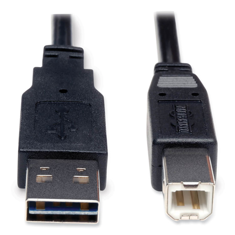 Tripp Lite by Eaton Universal Reversible USB 2.0 Cable, Reversible A to B (M/M), 6 ft, Black (TRPUR022006)