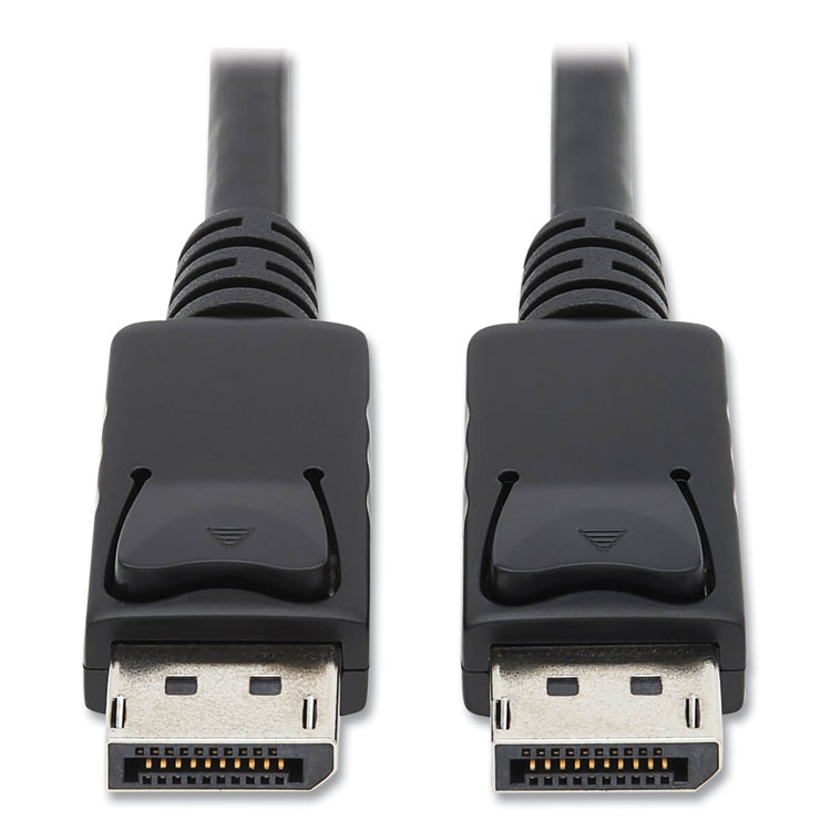 Tripp Lite by Eaton DisplayPort to DisplayPort Cable 4K with Latches, 10 ft, Black (TRPP580010)