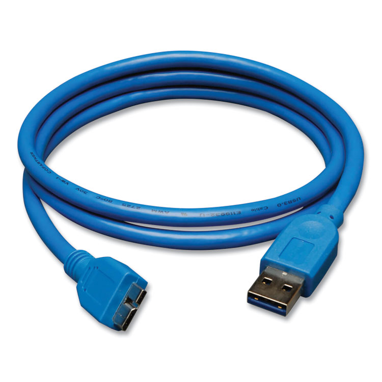 Tripp Lite by Eaton USB 3.0 SuperSpeed Device Cable, 3 ft, Blue (TRPU326003)