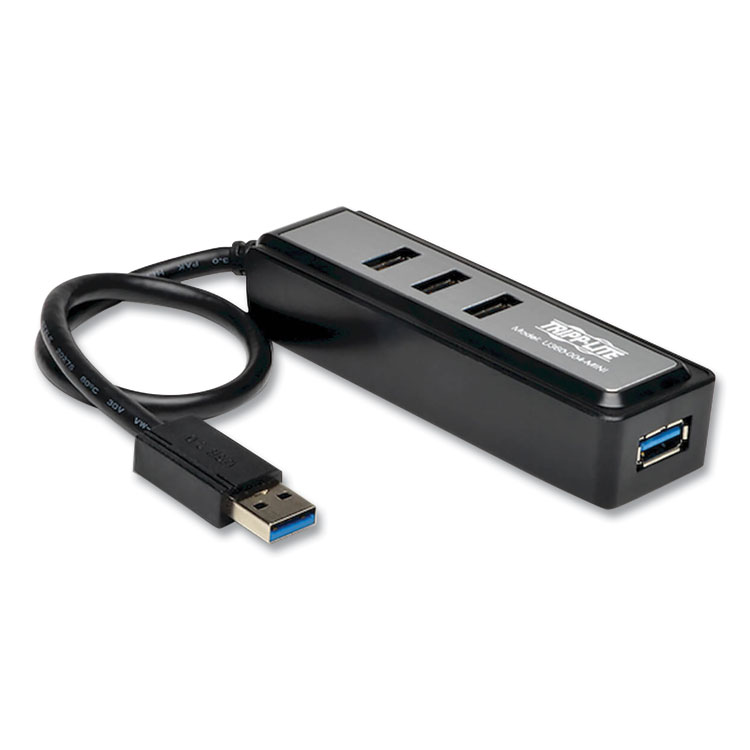 Tripp Lite by Eaton USB 3.0 SuperSpeed Hub, 4 Ports, Black (TRPU360004MINI)