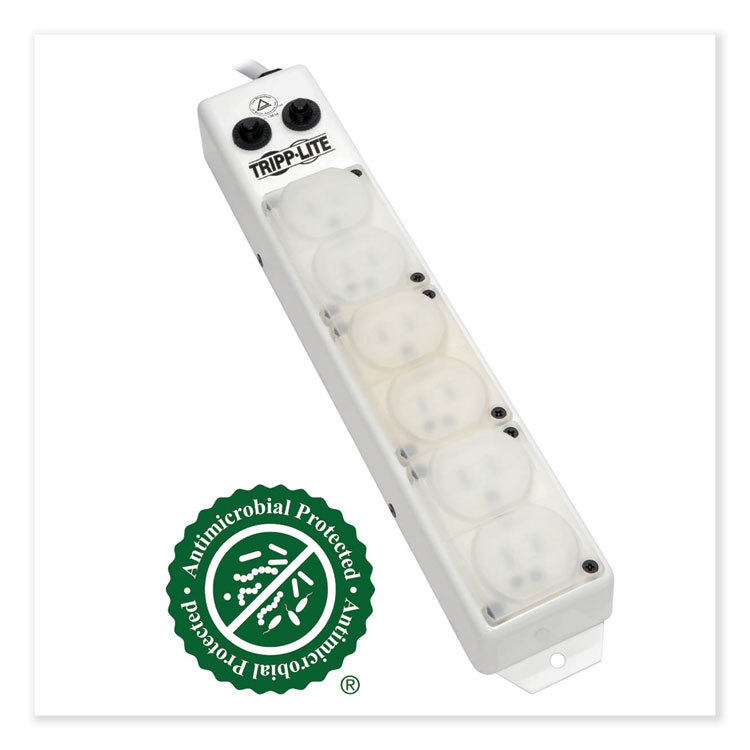 Tripp Lite by Eaton Medical-Grade Power Strip for Patient-Care Vicinity, 6 Outlets, 15 ft Cord, White (TRPPS615HGOEM)