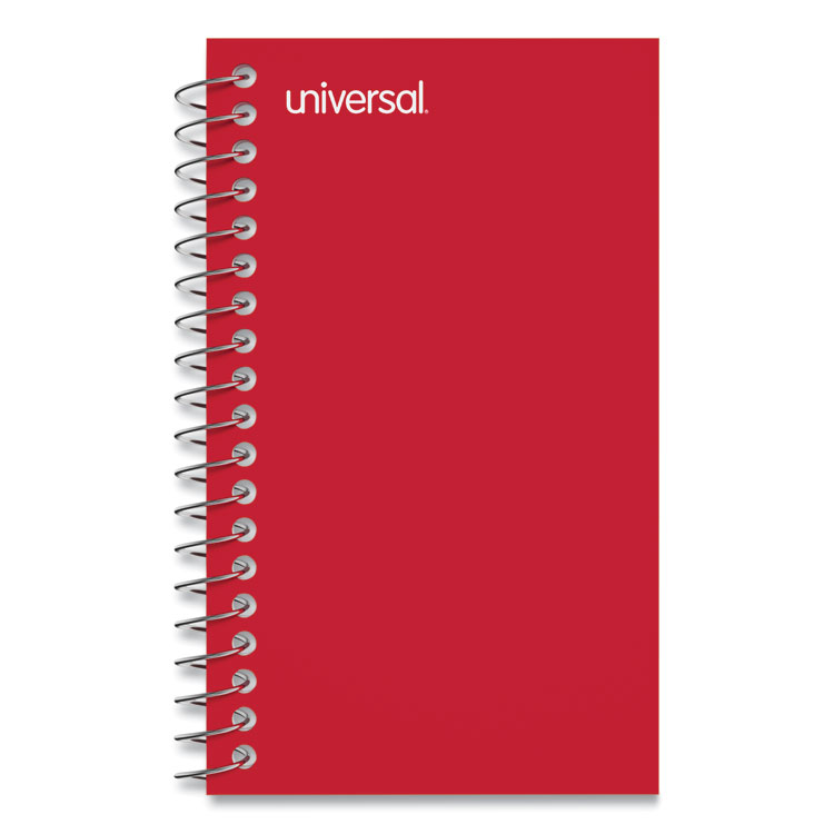 Universal Wirebound Memo Book, Narrow Rule, Red Cover, (50) 5 x 3 Sheets, 12/Pack (UNV20453)