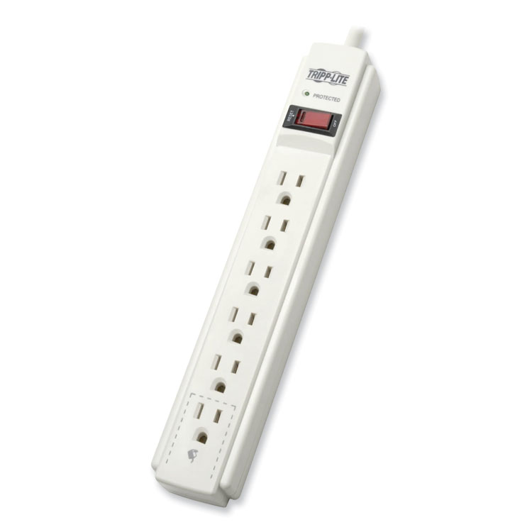 Tripp Lite by Eaton Protect It! Surge Protector, 6 AC Outlets, 6 ft Cord, 790 J, Light Gray (TRPTLP606)