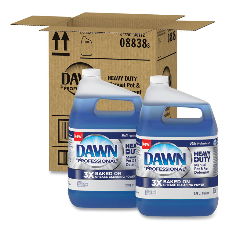 Dawn Professional Heavy-Duty Manual Pot/Pan Dish Detergent, Original Scent, 1 gal Bottle, 2/Carton (PGC08838)