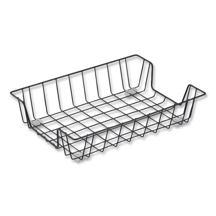 Universal Wire Metal Letter Tray, 1 Section, Letter Size Files, 10" x 14.13" x 3", Black (UNV20071)