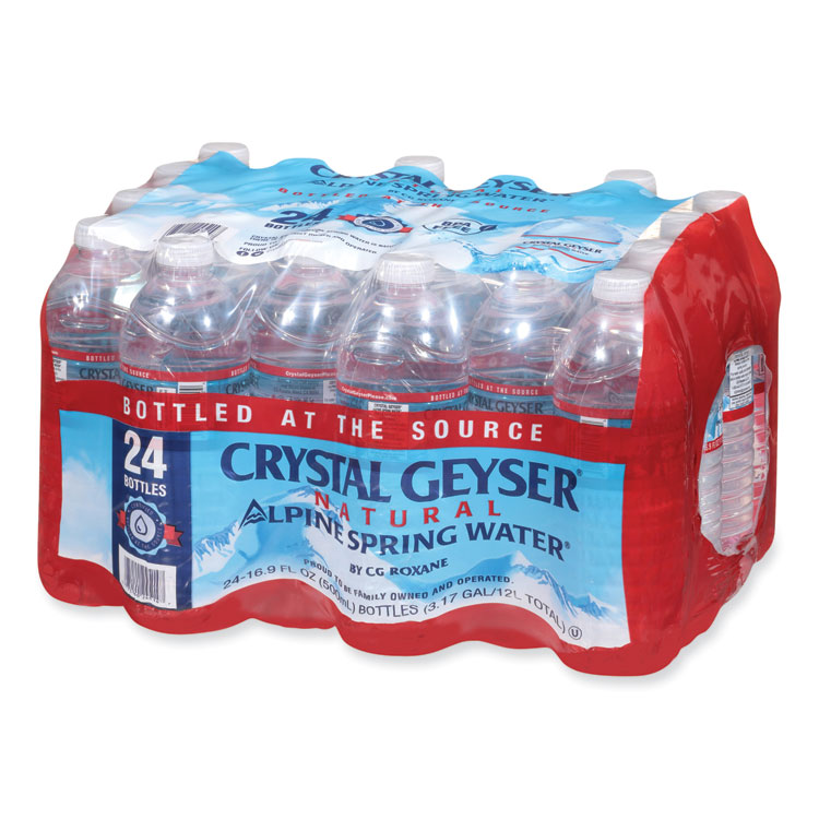 Crystal Geyser Natural Alpine Spring Water, 16.9 oz Bottle, 24/Carton (CGW24514CTDEP)
