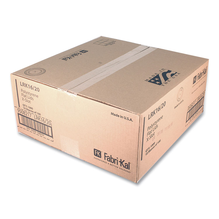 Fabri-Kal RK Cup Lids, Fits 16 oz to 20 oz Cold Cups, Plastic, Translucent, 1,000/Carton (FABLRK1620)
