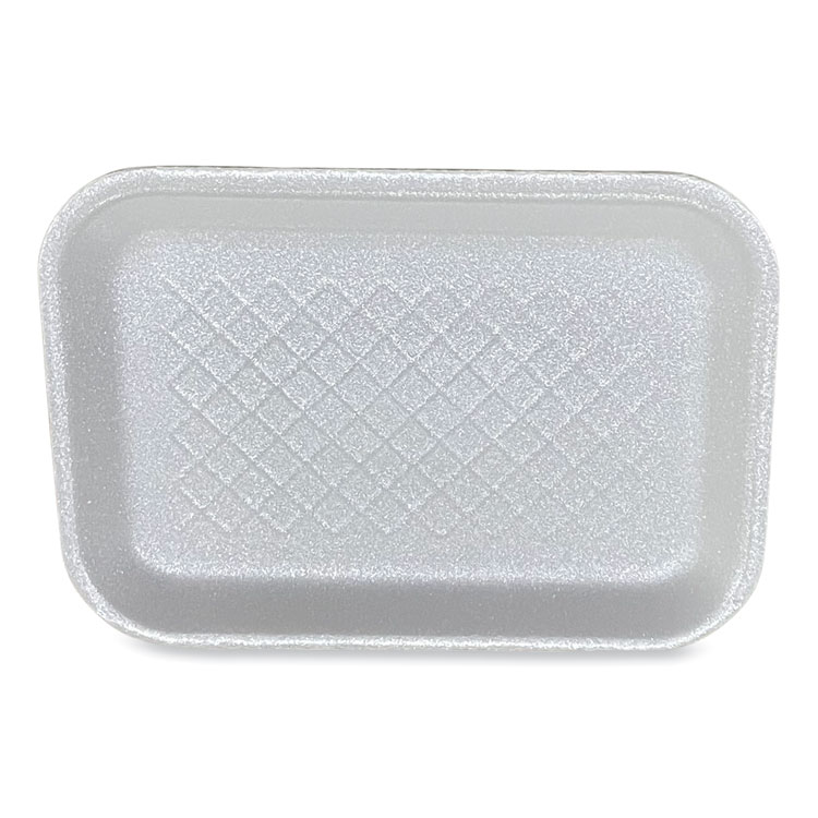 GEN Meat Trays, #2S, 8.5 x 6 x 0.7, White, Foam, 500/Carton (GEN2SWH)