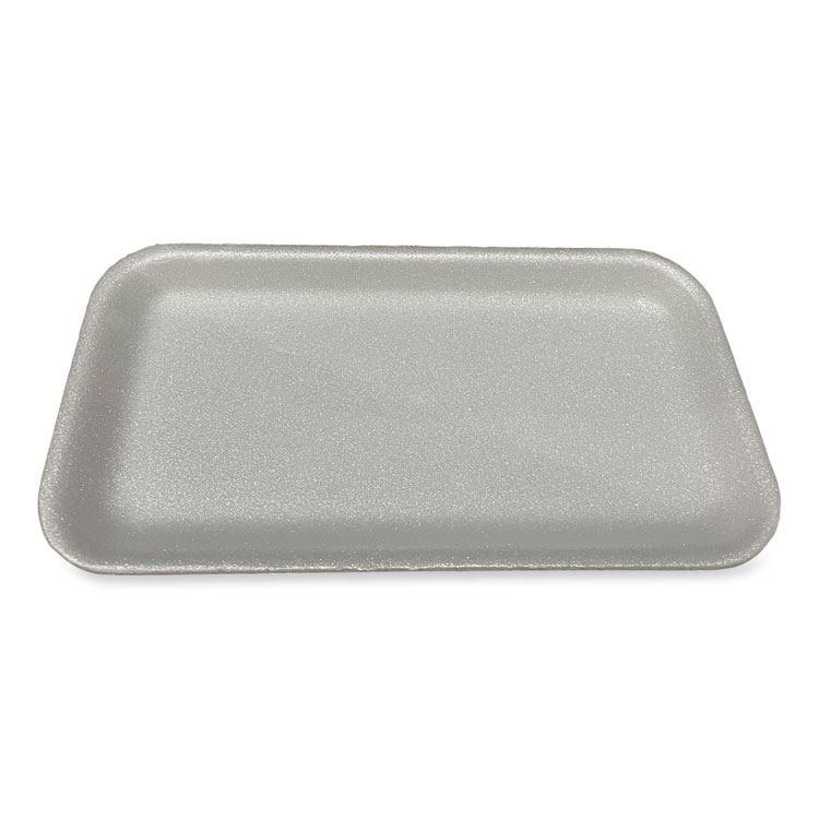 GEN Meat Trays, #17S, 8.5 x 4.69 x 0.64, White, Foam, 500/Carton (GEN17SWH)