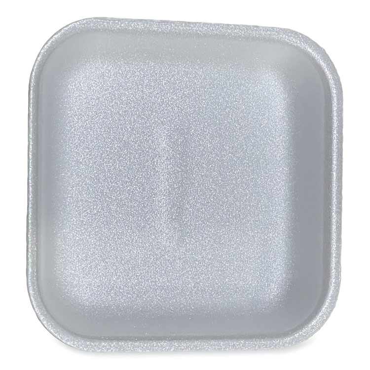 GEN Meat Trays, #1, 5.38 x 5.38 x 1.07, White, Foam, 500/Carton (GEN1WH)