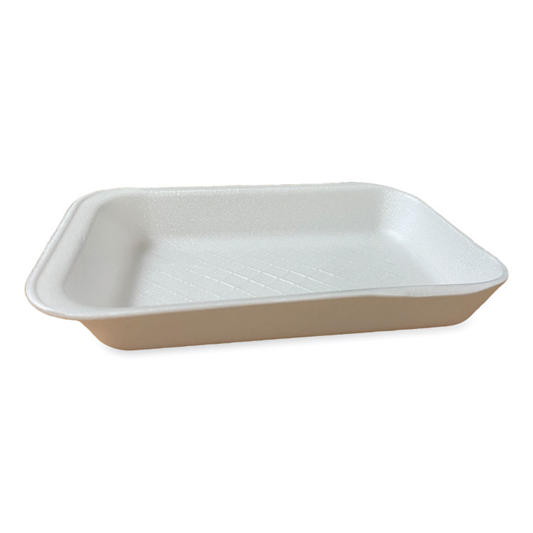 GEN Meat Trays, #2D, 8.56 x 6.1 x 1.2, White, Foam, 500/Carton (GEN2DWH)