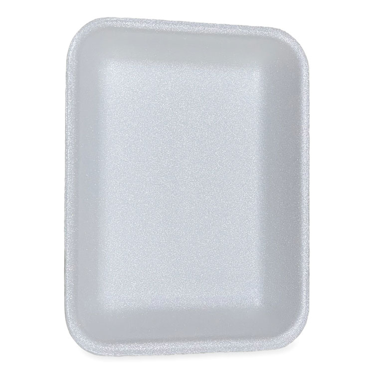 GEN Meat Trays, #3P, 8.7 x 6.6 x 1.1, White, Foam, 400/Carton (GEN3PWH)