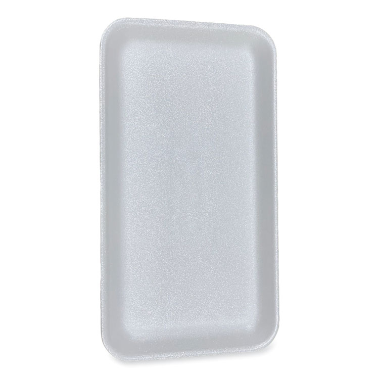 GEN Meat Trays, #1525, 14.5 x 8 x 0.75, White, Foam, 250/Carton (GEN1525WH)