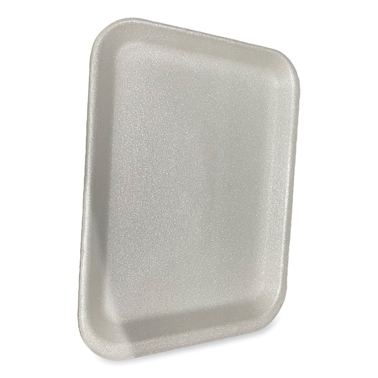 GEN Meat Trays, #4S, 9.5 x 7.25 x 0.5, White, Foam, 500/Carton (GEN4SWH)