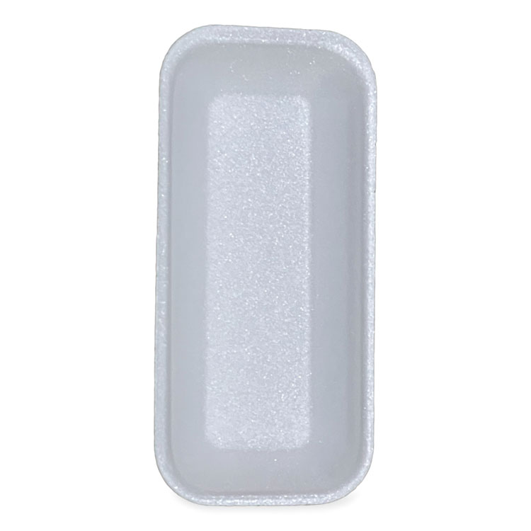 GEN Meat Trays, #1.5, 8.38 x 3.94 x 1.1, White, Foam, 1,000/Carton (GEN15WH)