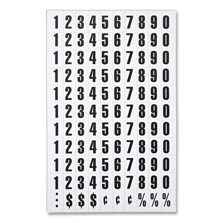 MasterVision Heavy-Duty Board Magnets, Numbers, 0.75" Tall, Black Characters, 109 Pieces (BVCKT2020)