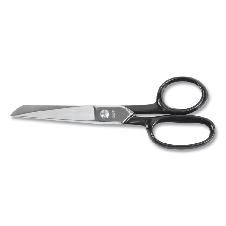 Clauss Hot Forged Carbon Steel Shears, 7" Long, 3.13" Cut Length, Straight Black Handle (ACM10259)