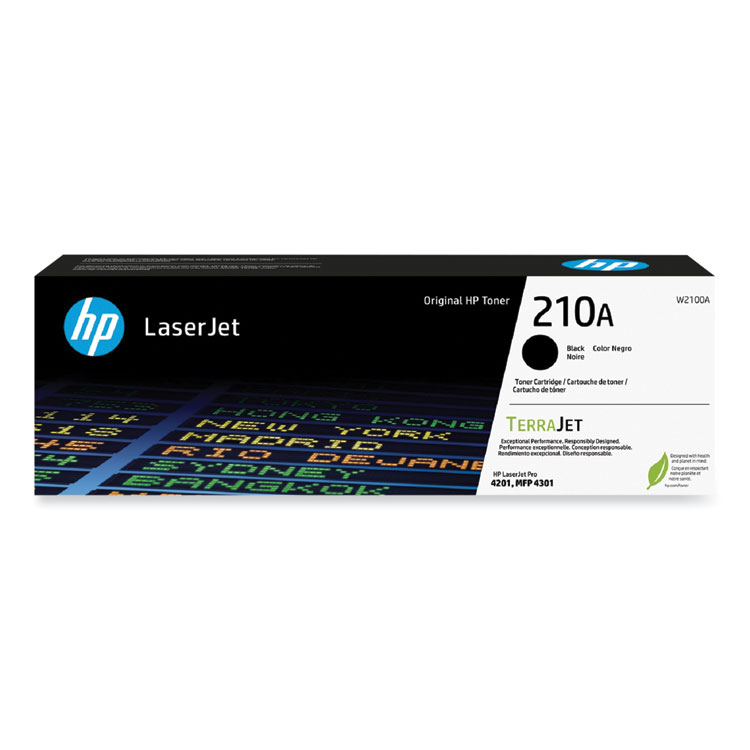 HP HP 210A, (W2100A) Black Original LaserJet Toner Cartridge (HEWW2100A)