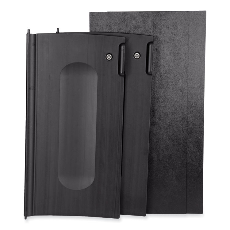 Rubbermaid Commercial Executive Janitorial Cleaning Cart Locking Cabinet Door Kit, Black (RCP1995833)