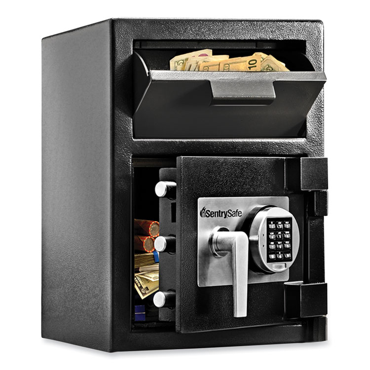 Sentry Safe Digital Depository Safe, Large, 0.94 cu ft, 14w x 15.6d x 20h, Black (SENDH074E)