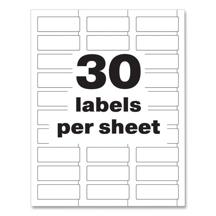 AVE61526 - Avery PermaTrack Durable White Asset Tag Labels, Laser Printers, 0.75 x 2, White, 30/Sheet, 8 Sheets/Pack (AVE61526) - Image 6