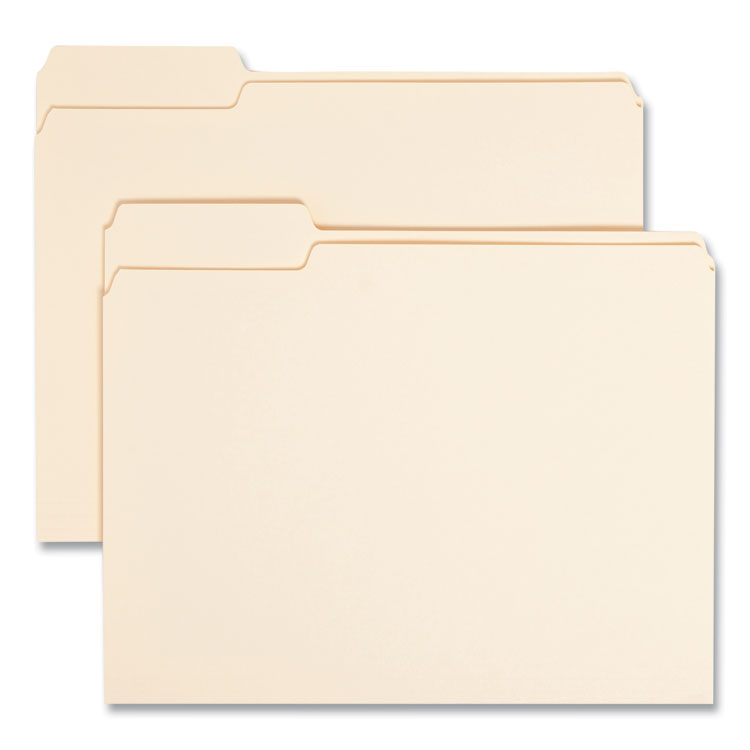 Smead Manila File Folders, 1/3-Cut Tabs: Left Position, Letter Size, 0.75" Expansion, Manila, 100/Box (SMD10331)