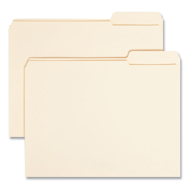 Smead Reinforced Tab Manila File Folders, 1/3-Cut Tabs: Right Position, Letter Size, 0.75" Expansion, 11-pt Manila, 100/Box (SMD10337)
