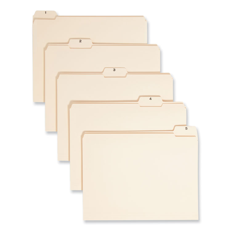 Smead Indexed File Folder Sets, 1/5-Cut Prelabeled Tabs: 1 to 31, Letter Size, 0.75" Expansion, Manila, 31/Set (SMD11769)